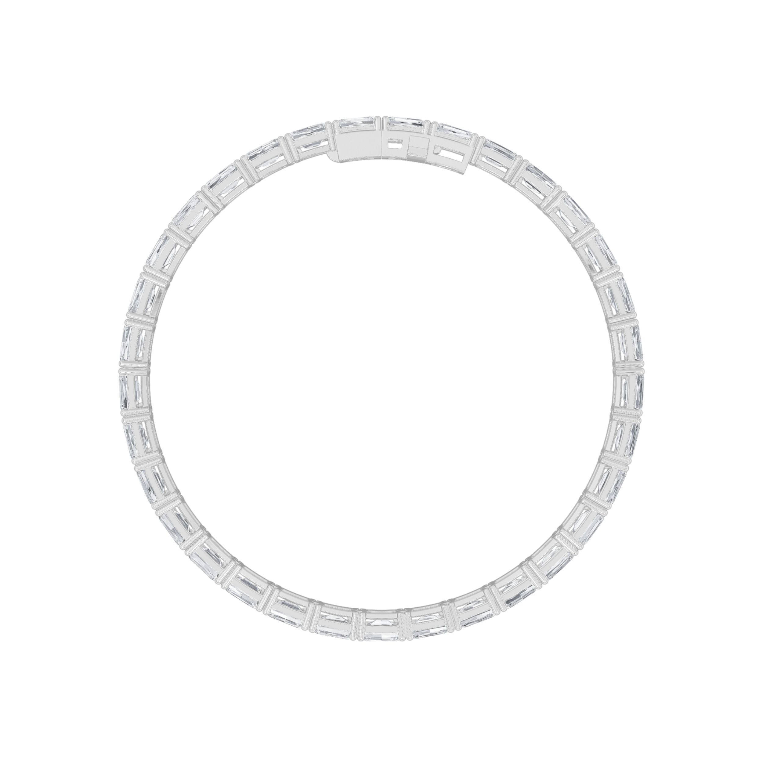 5.00 CT Radiant Diamond Bracelet in 14K White Gold