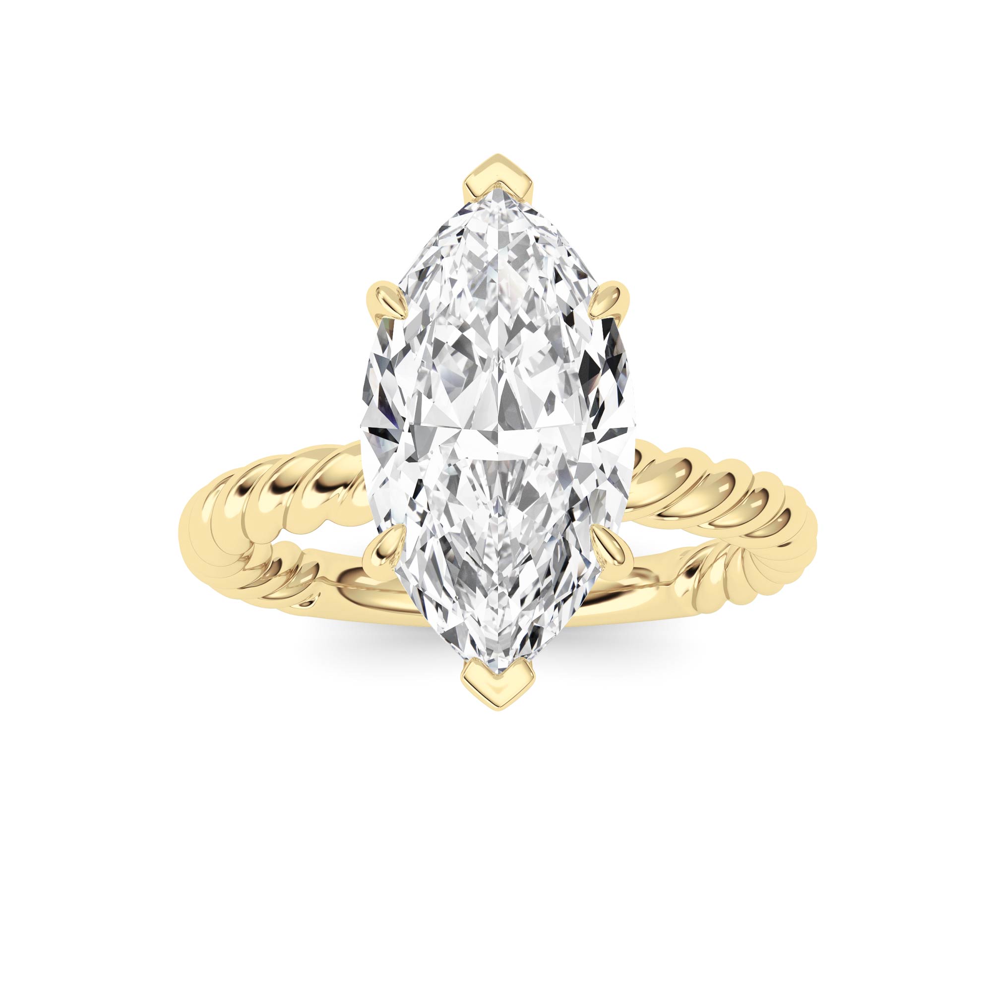 Marquise Lab Grown Diamond (F/VS ) Ring in 14K Gold