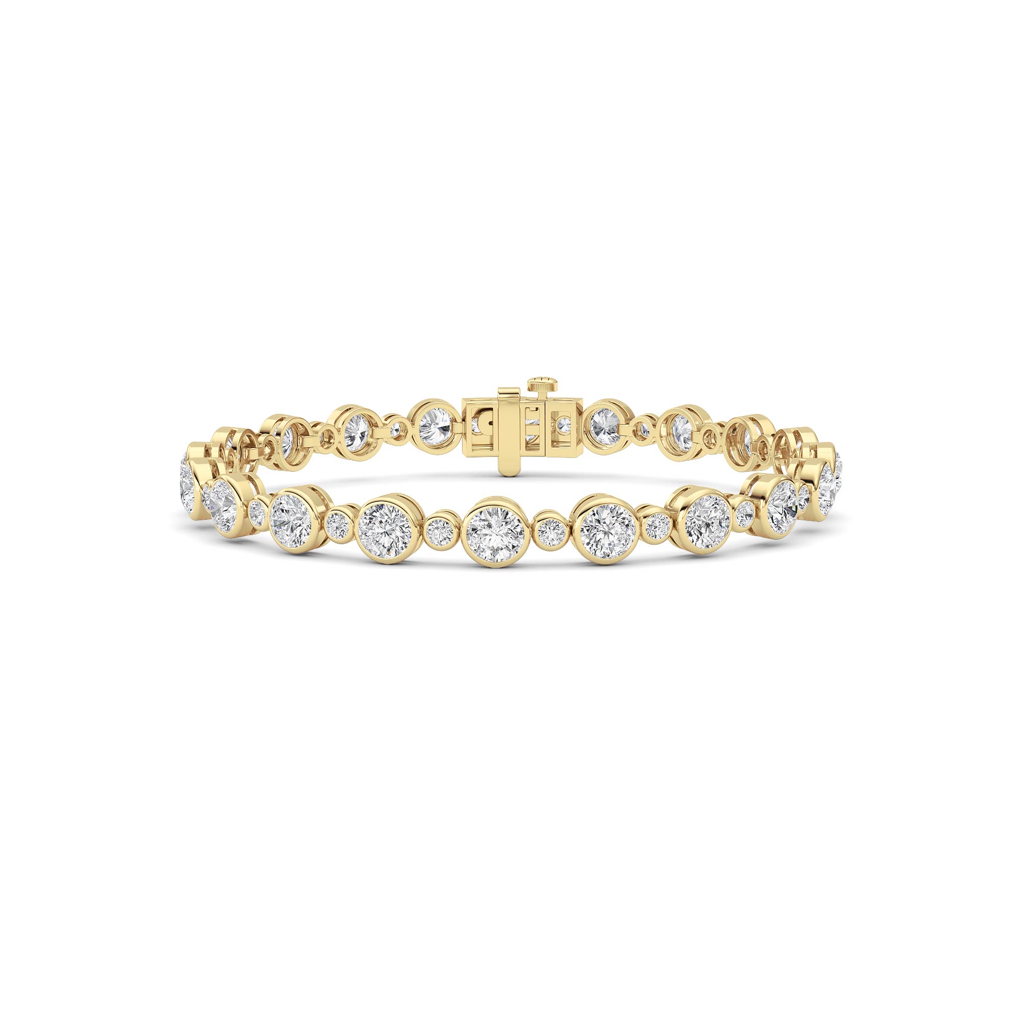 9.00 CT Round Diamond Bracelet in 14K Yellow Gold