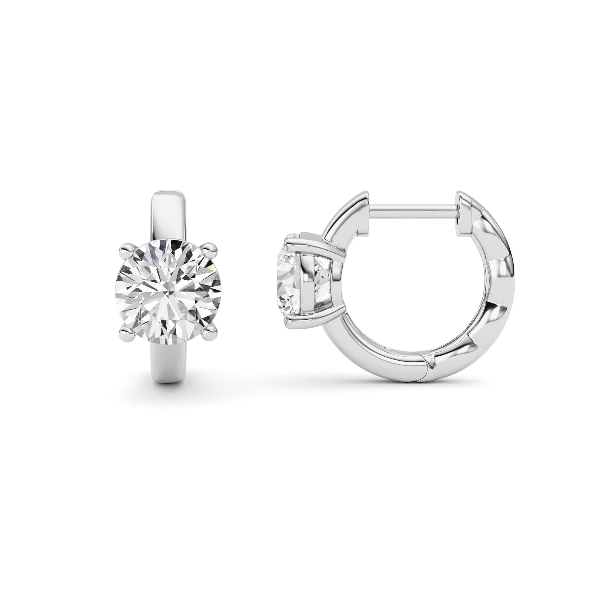 2.00 CT Round Diamond Earring in 14K White Gold