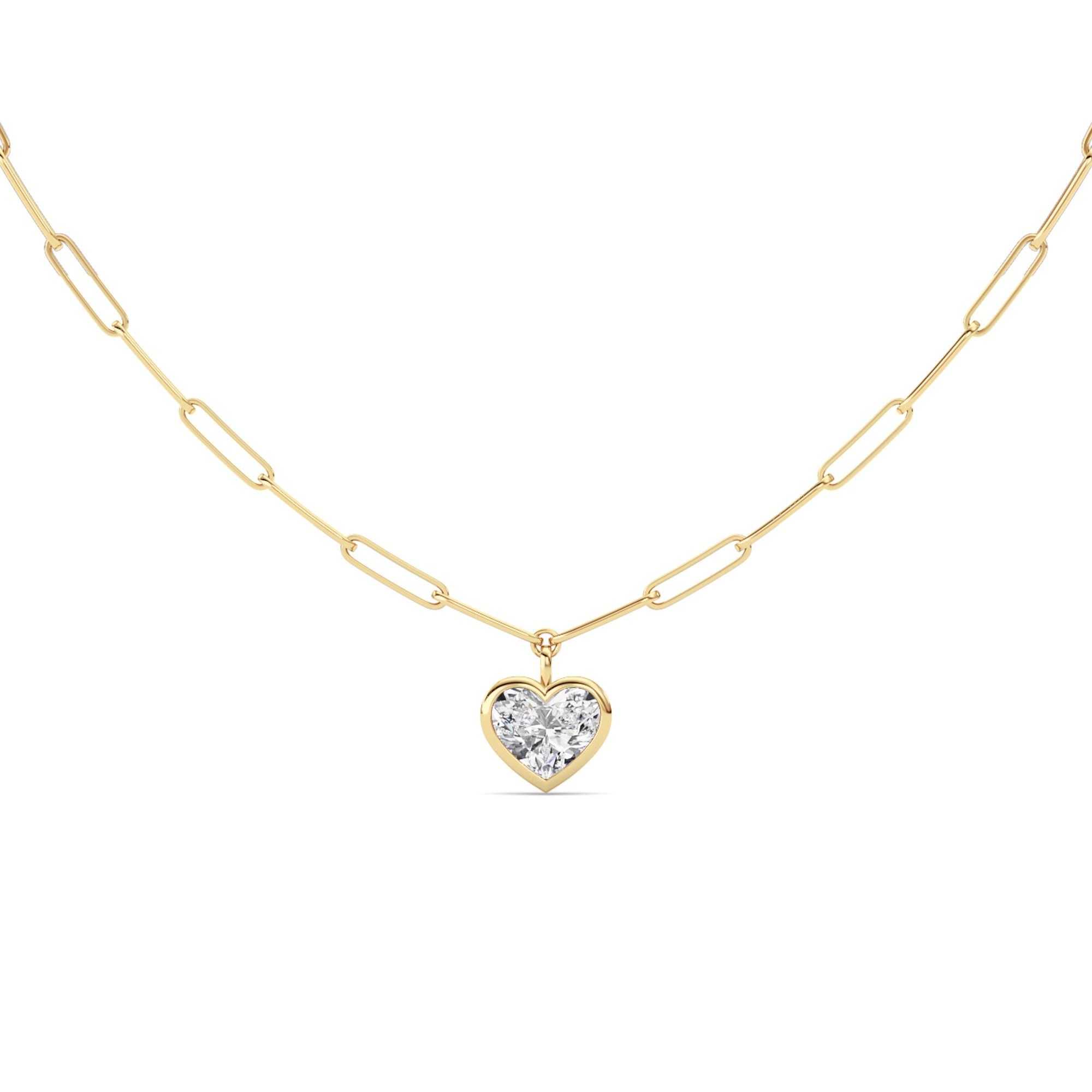 Heart Lab Grown Diamond (F/VS ) Necklace in 14K Gold