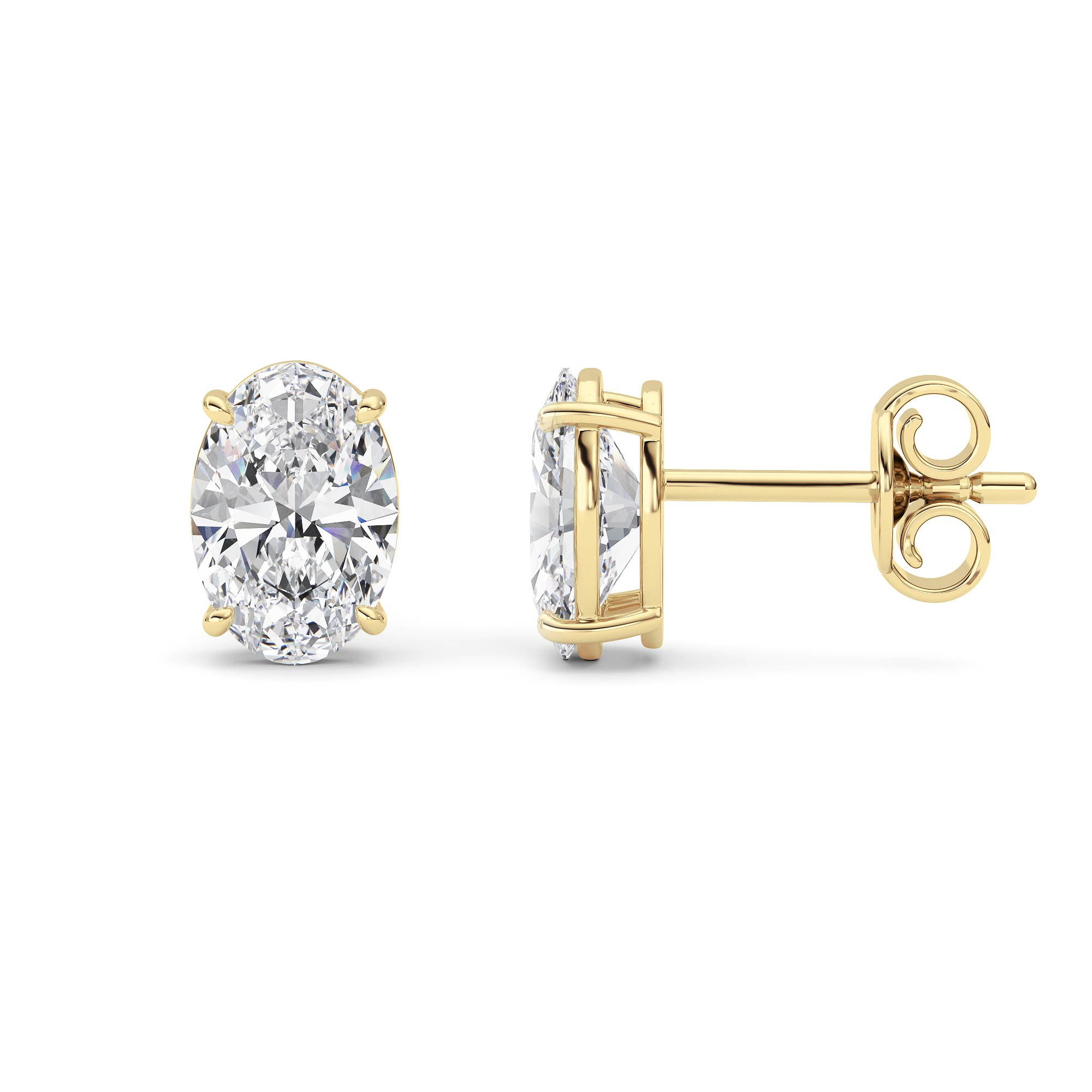 4.00 CT Diamond Earring in 14K Yellow Gold