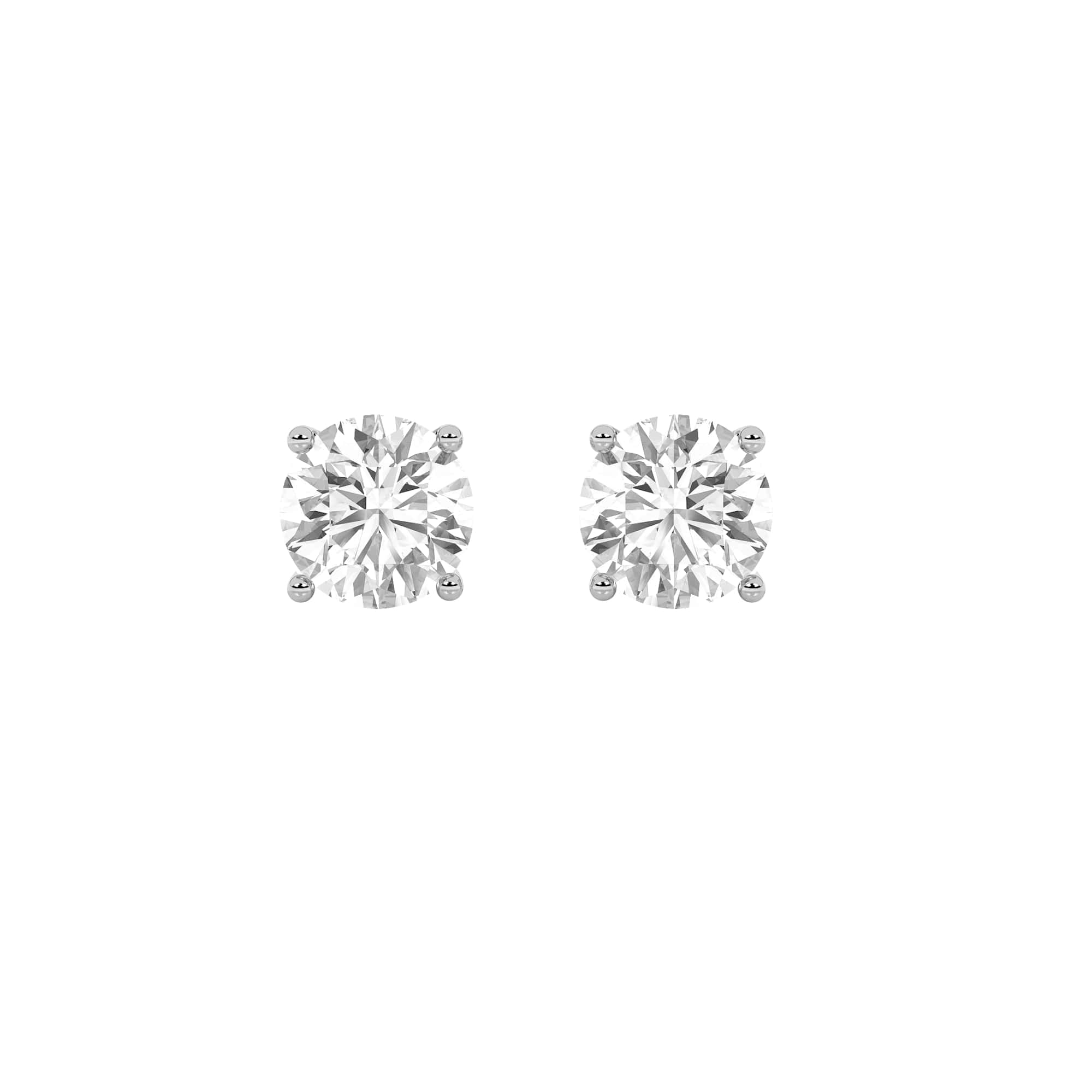 0.00 CT Diamond Earring in 14K White Gold