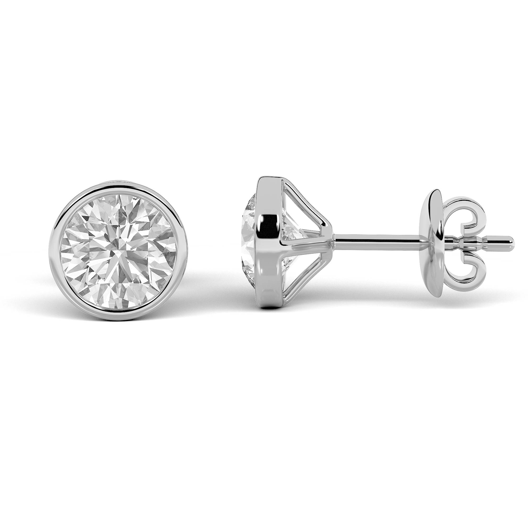 4.00 CT Round Diamond Earring in 14K White Gold