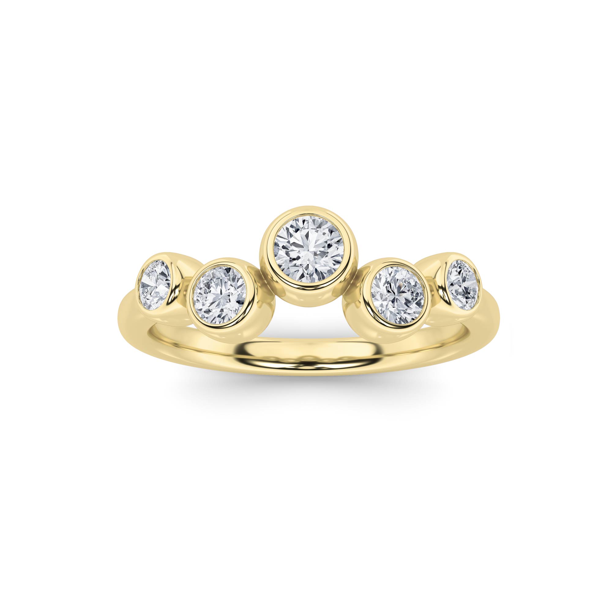 0.00 CT Diamond Ring in Silver|18K Yellow Gold