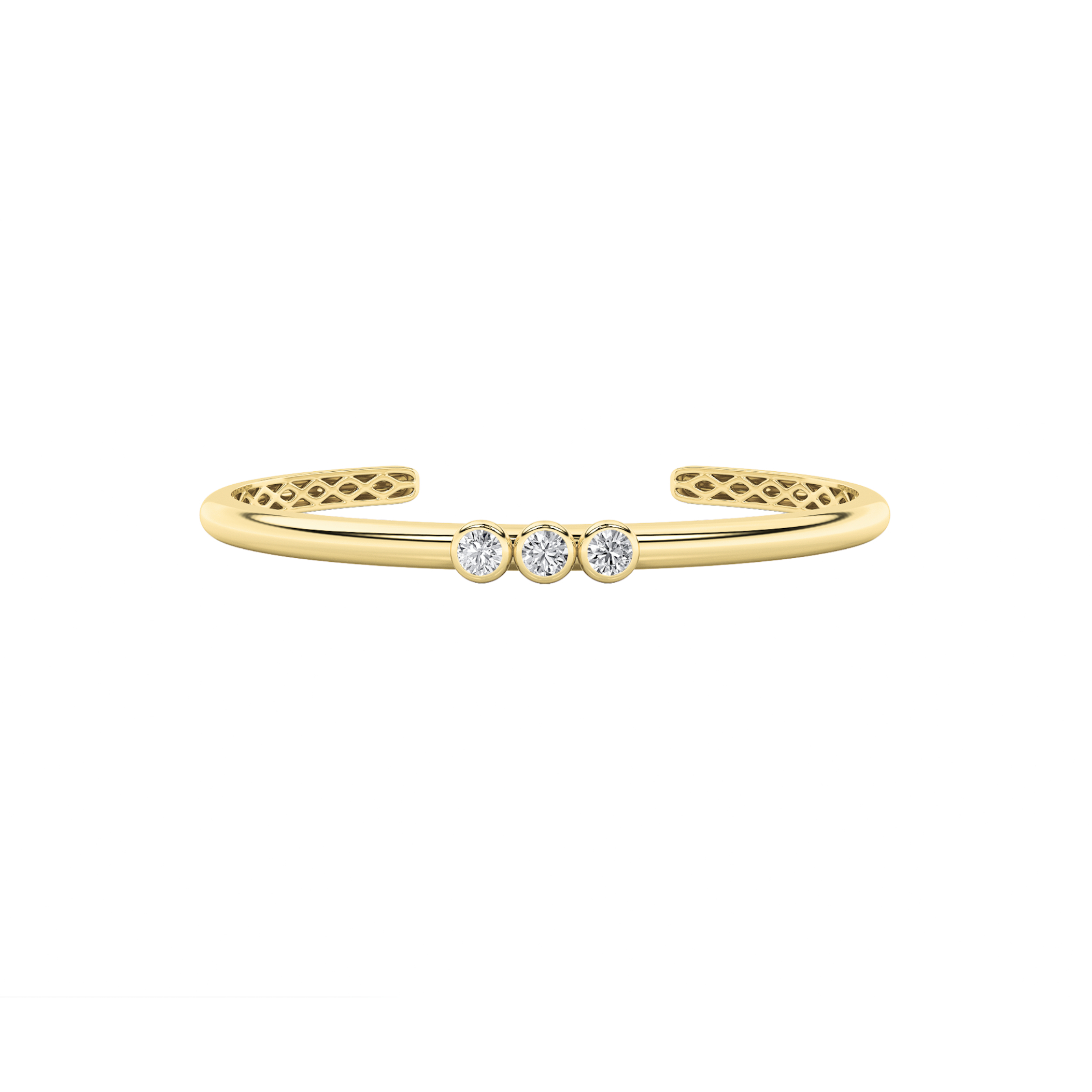 0.00 CT Diamond Bracelet in Silver|14K Yellow Gold