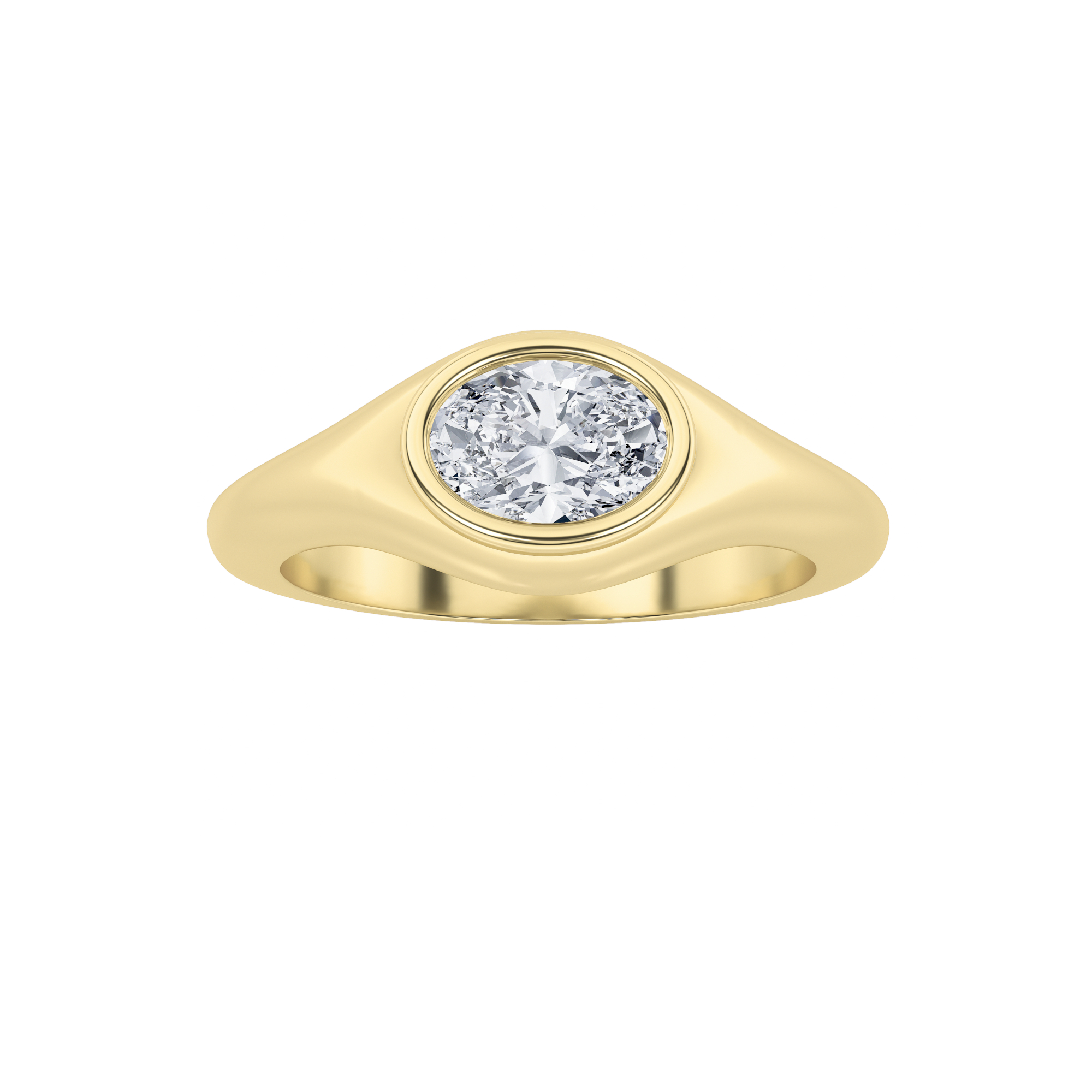 0.50 CT Diamond Ring in Silver|18K Yellow Gold