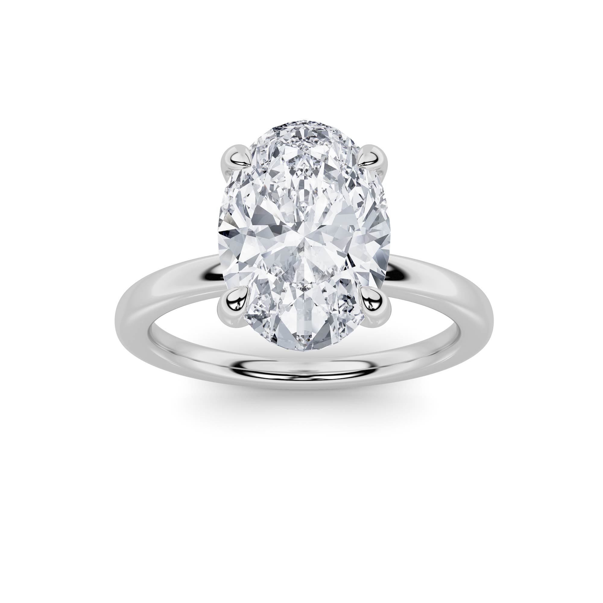 5.00 CT Diamond Ring in 14K White Gold