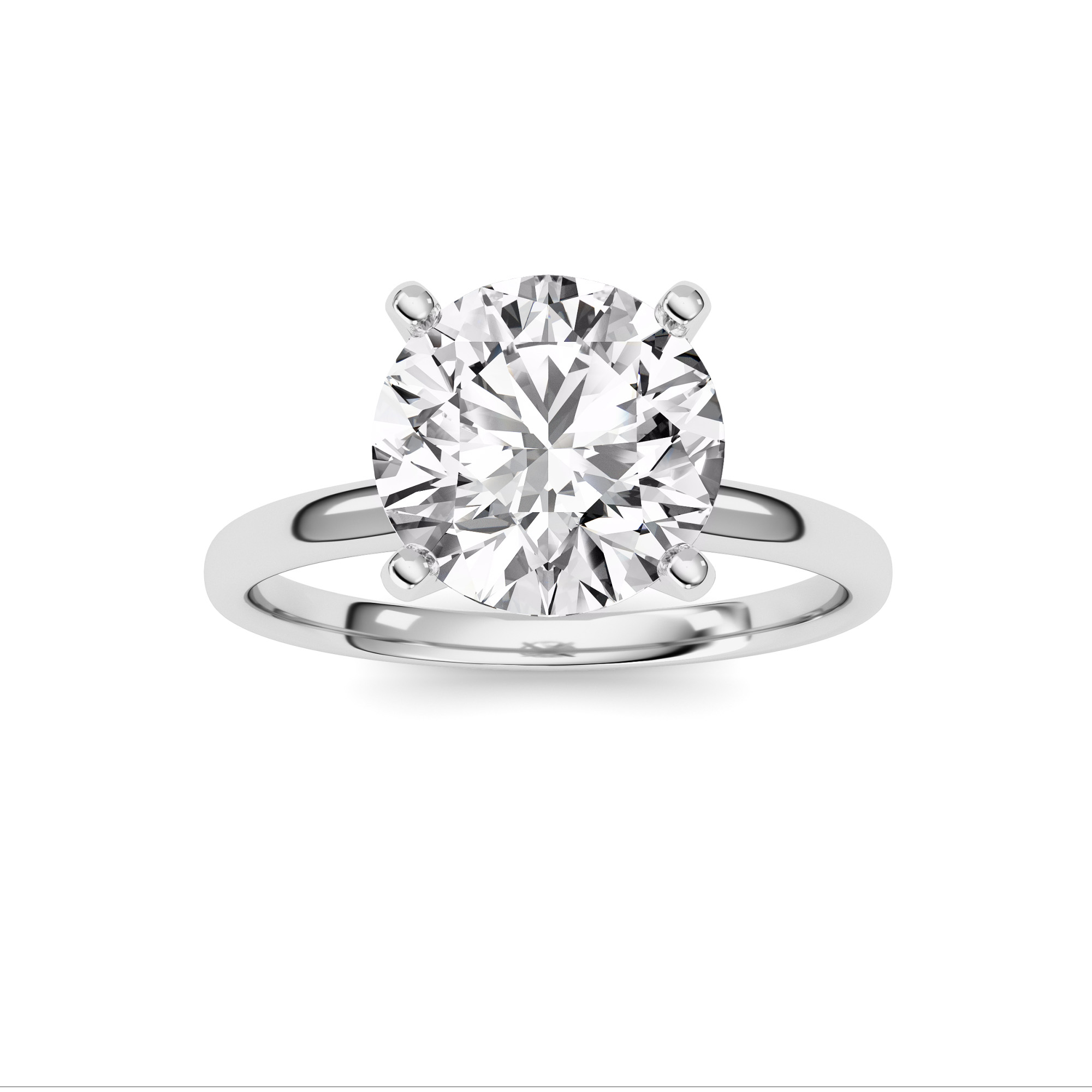 1.5Cttw Round Shaped Lab Grown Diamond Classic Solitaire Ring in 14K Gold (F/VS)
