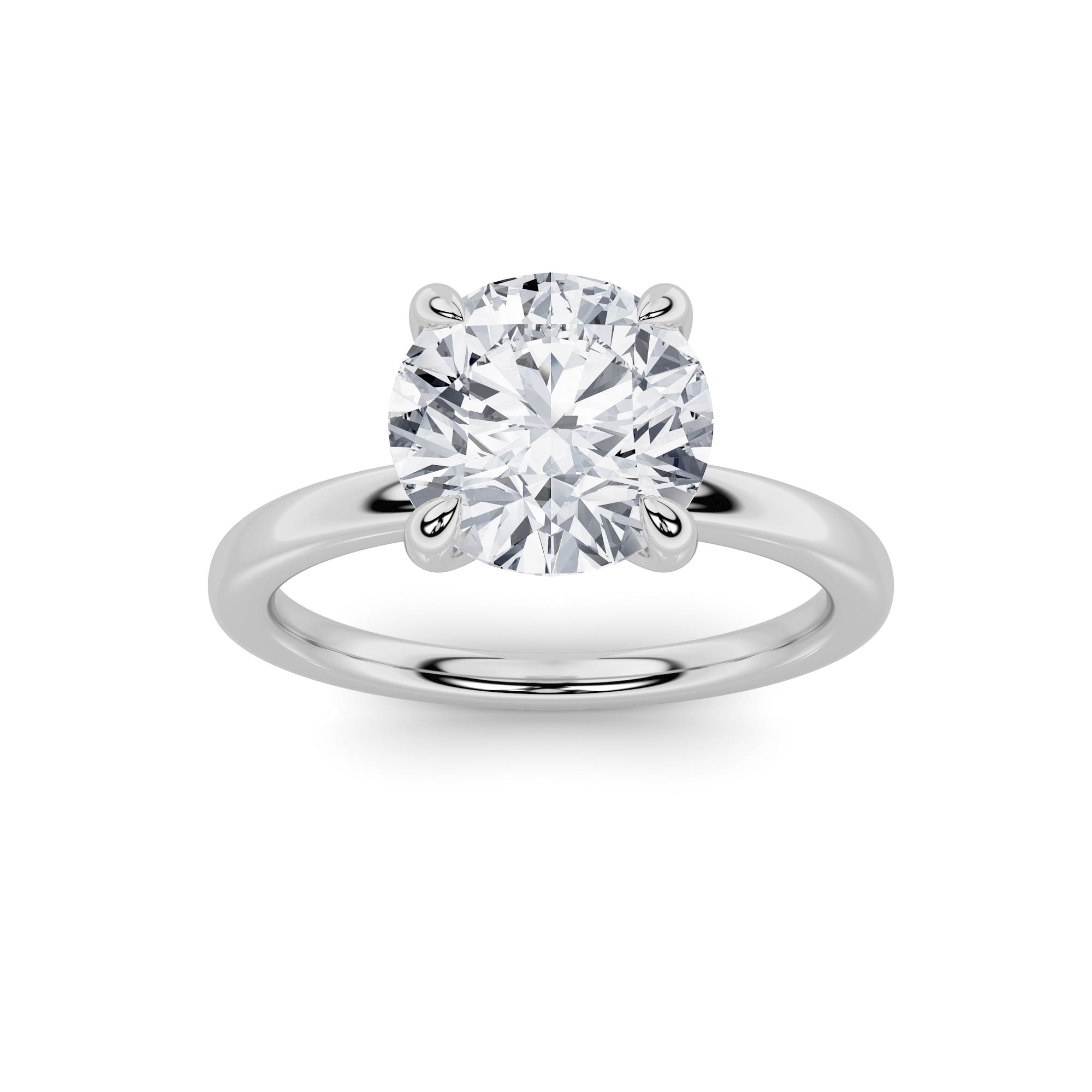 2.00 CT Round Diamond Ring in 14K White Gold