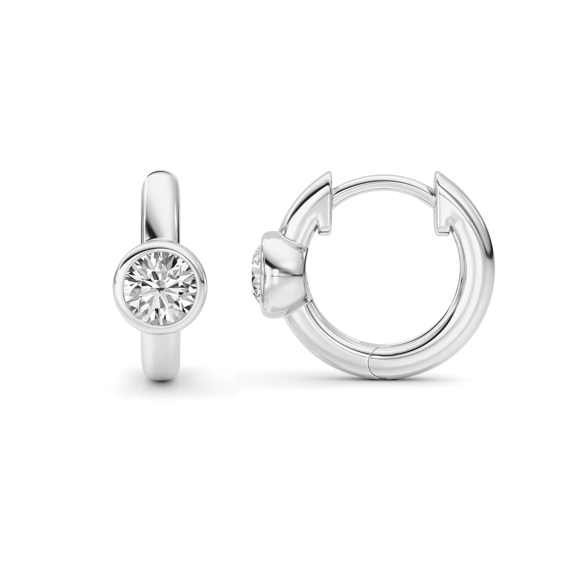 0.75 CT Diamond Earring in 14K White Gold