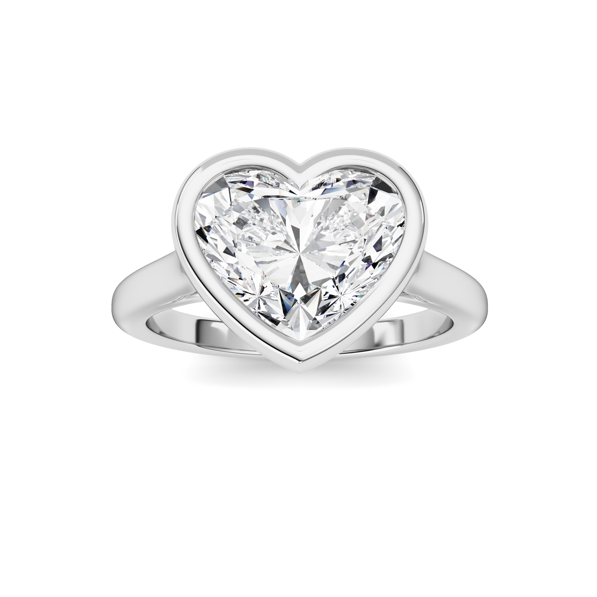 3.00 CT Heart Diamond Ring in 14K White Gold