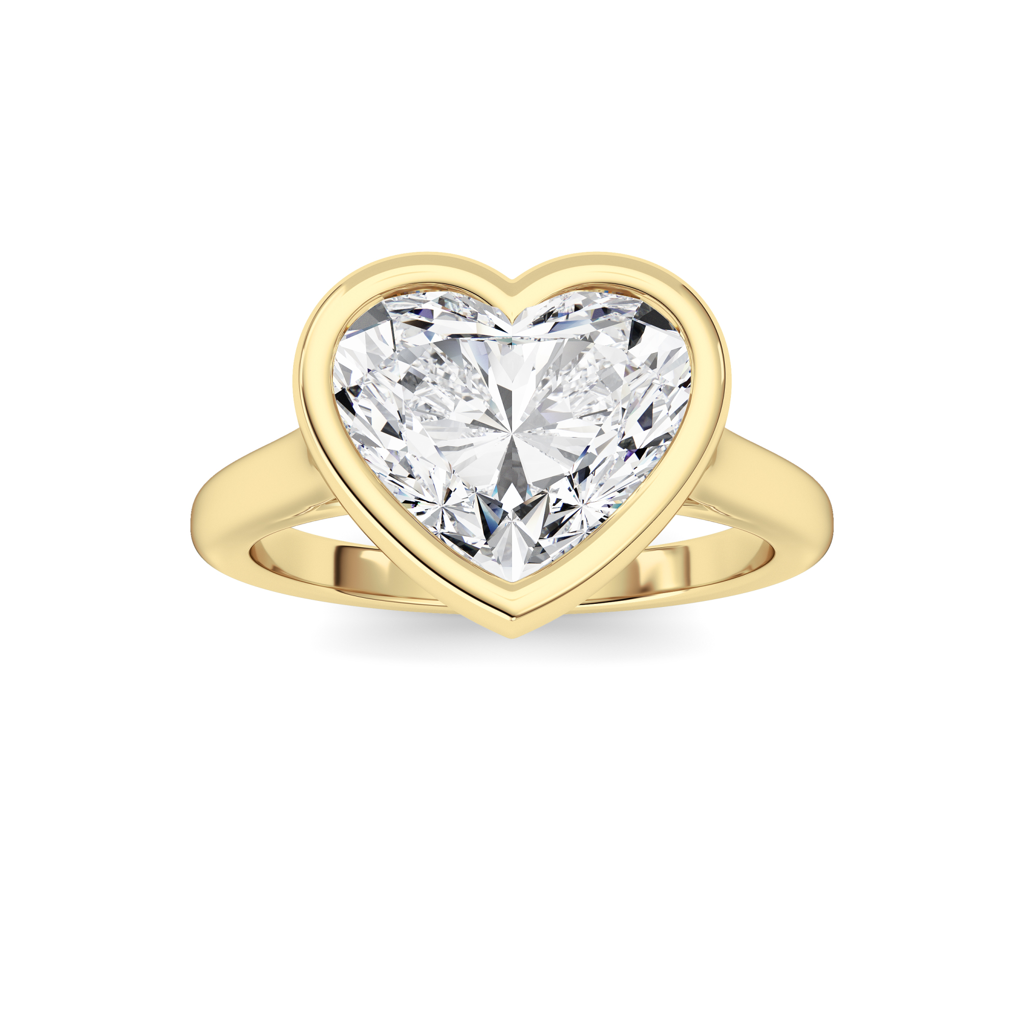3.00 CT Heart Diamond Ring in 14K Yellow Gold