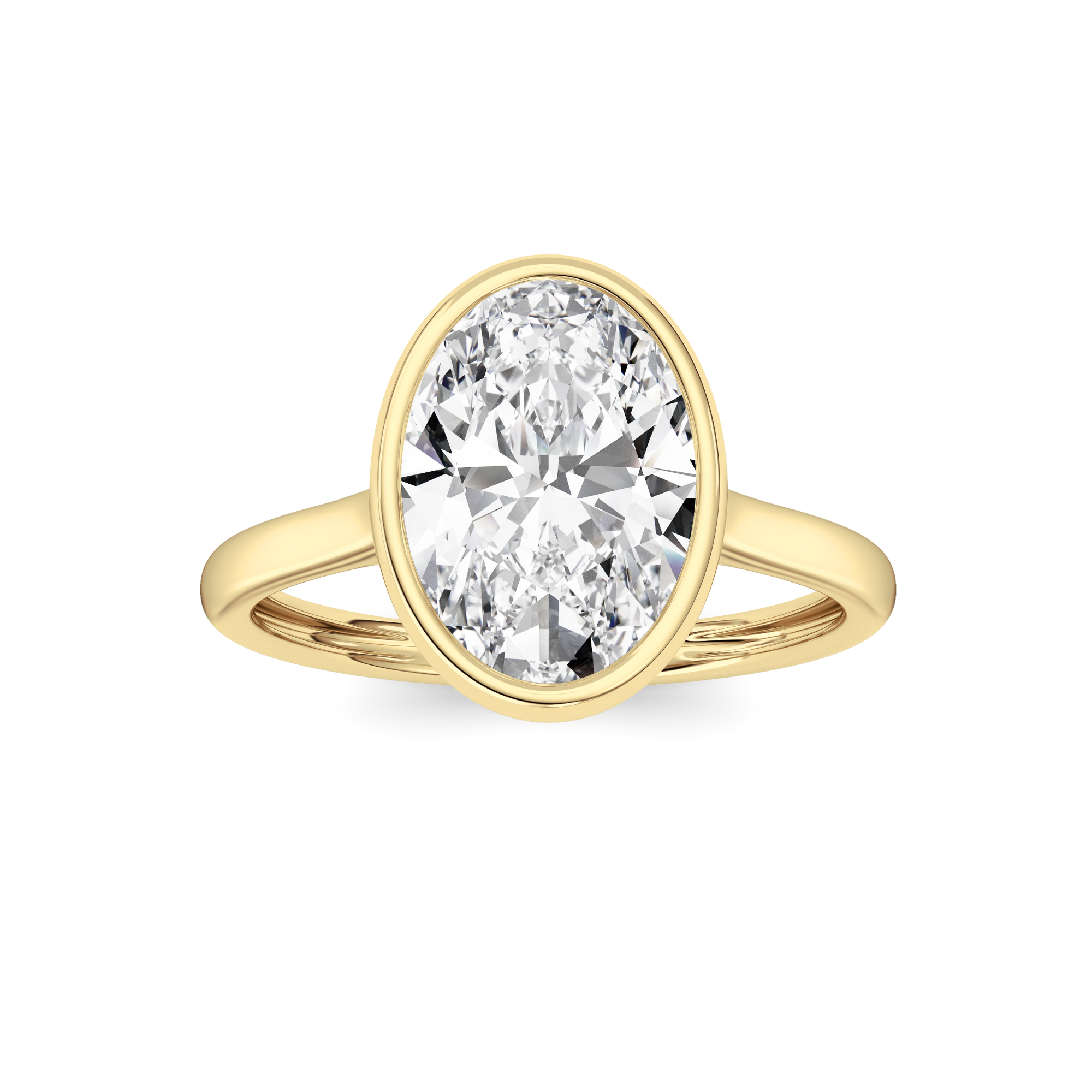 Oval Lab Grown Diamond (F/VS ) Ring in 14K Gold
