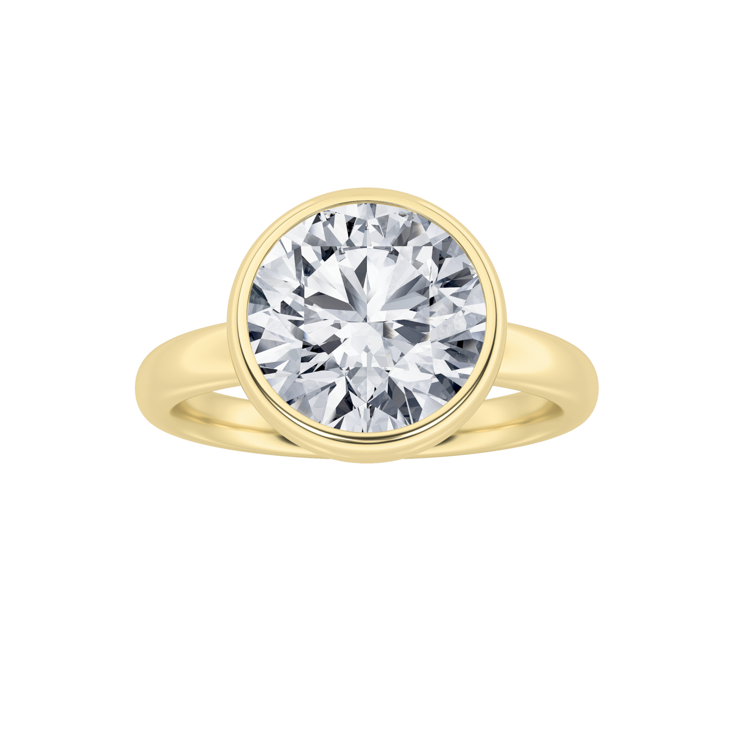 2.00 CT Round Diamond Ring in 14K Yellow Gold