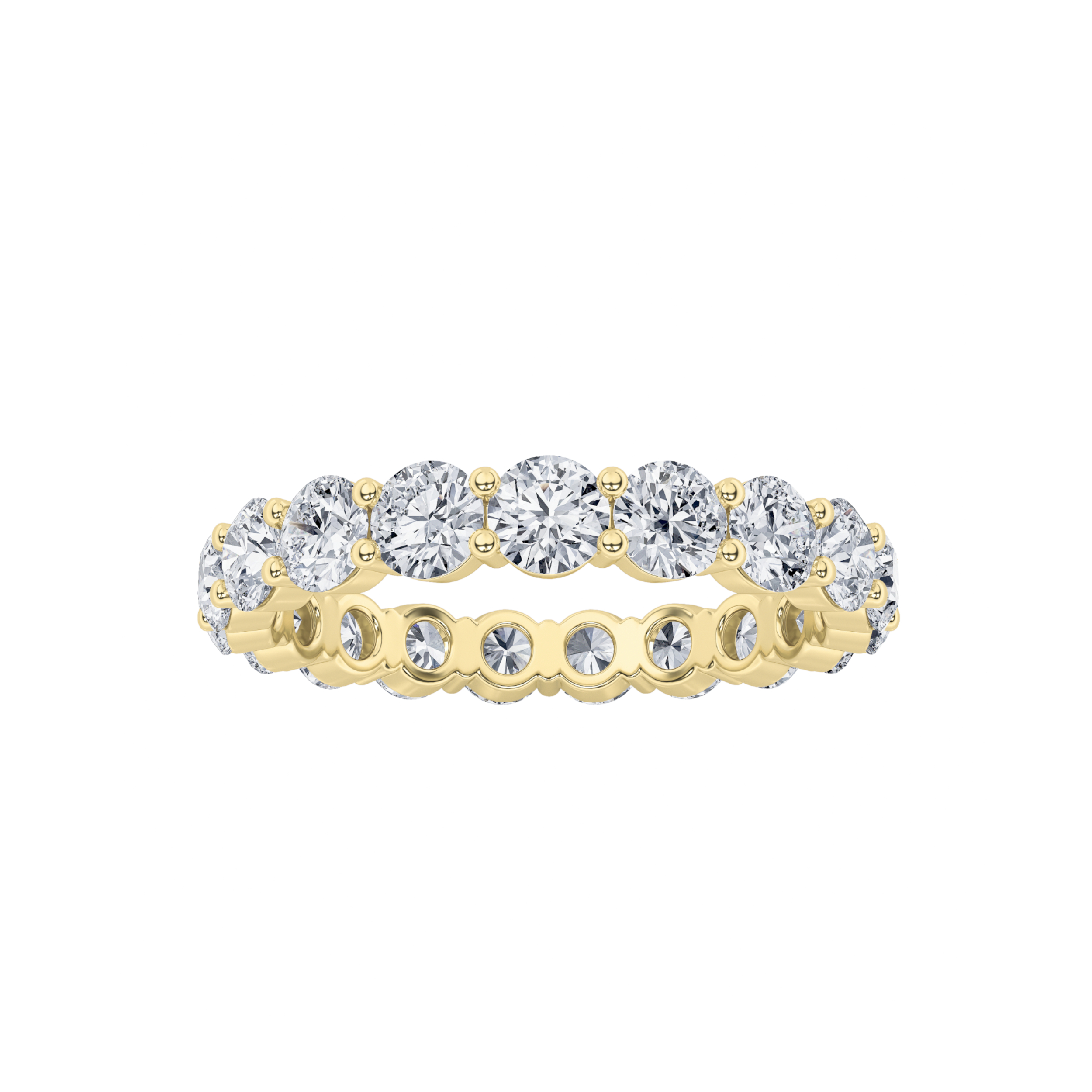 2.75 CT Round Diamond Ring in 14K Yellow Gold