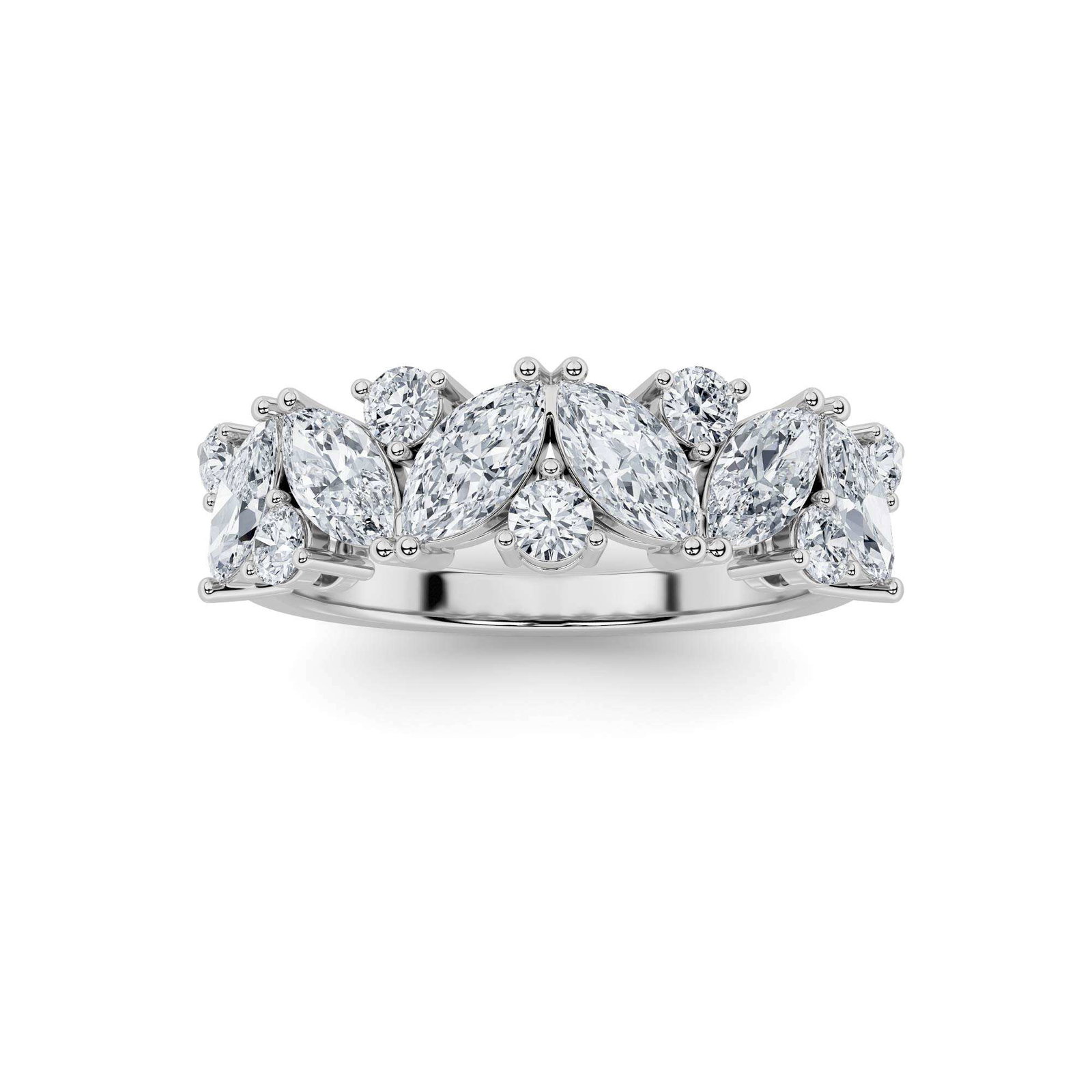 0.00 CT Diamond Ring in 14K White Gold / 14K Yellow Gold