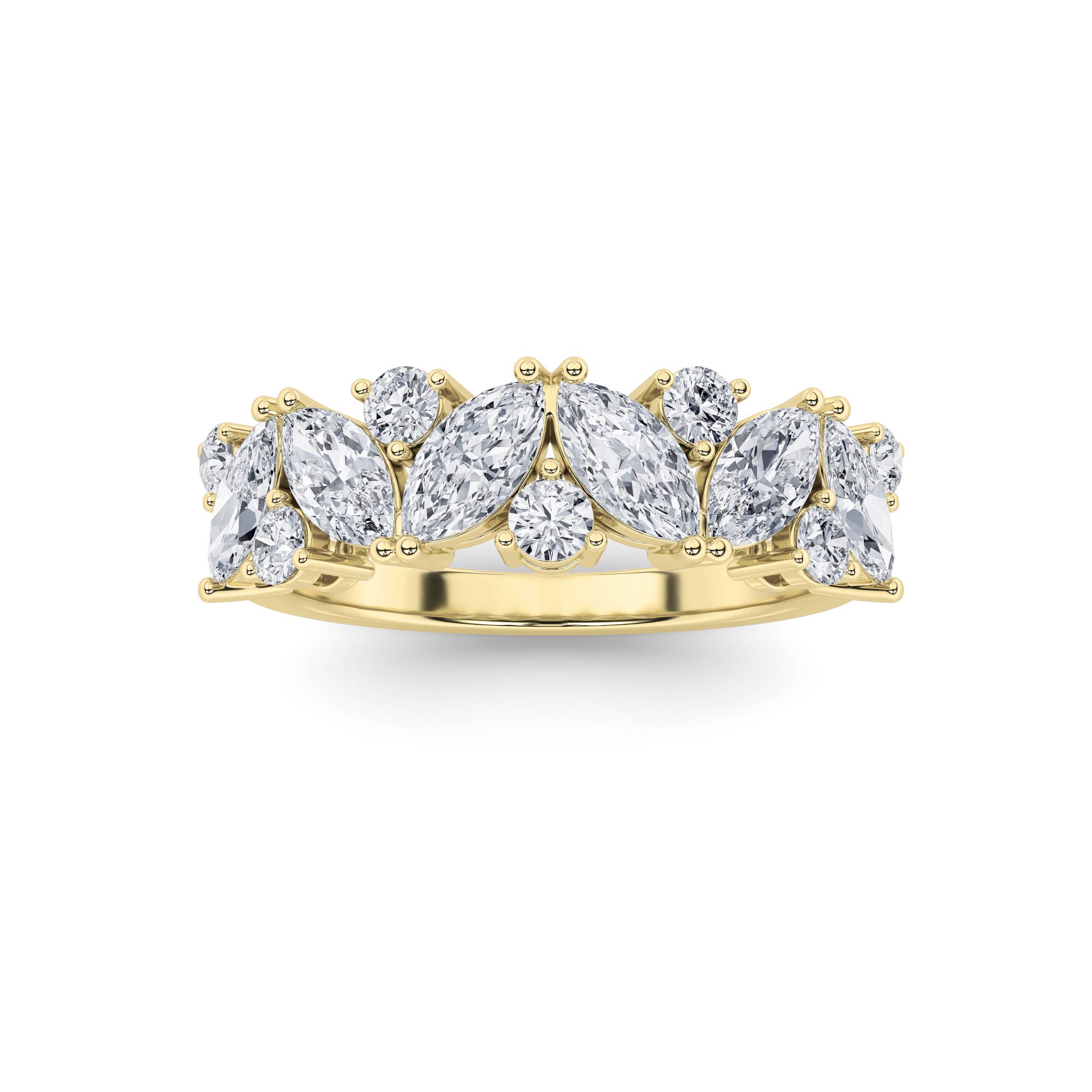 1.50 CT Marquise Diamond Ring in 14K Yellow Gold