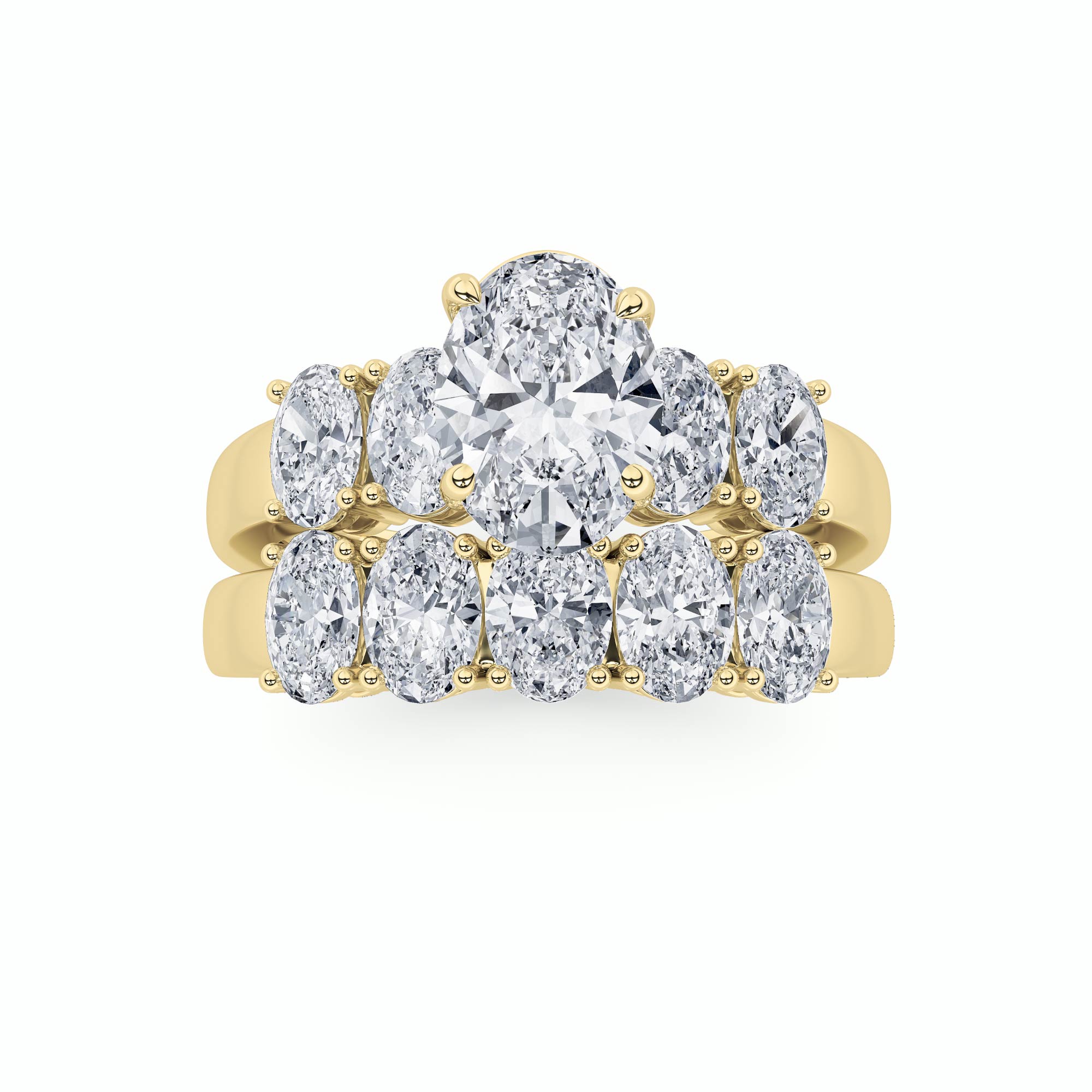 2.50 CT Oval Diamond Ring in 14K Yellow Gold