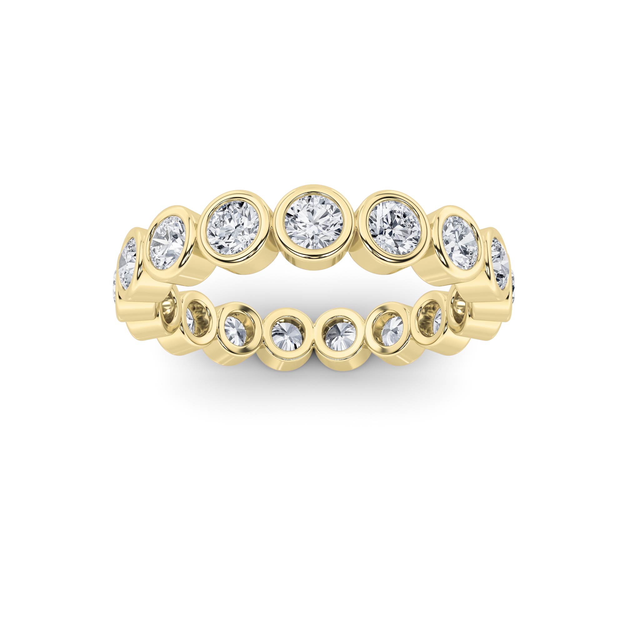 1.7Cttw Round Shaped Lab Grown Diamond (F/VS) Eternity Band Ring in 14K Gold