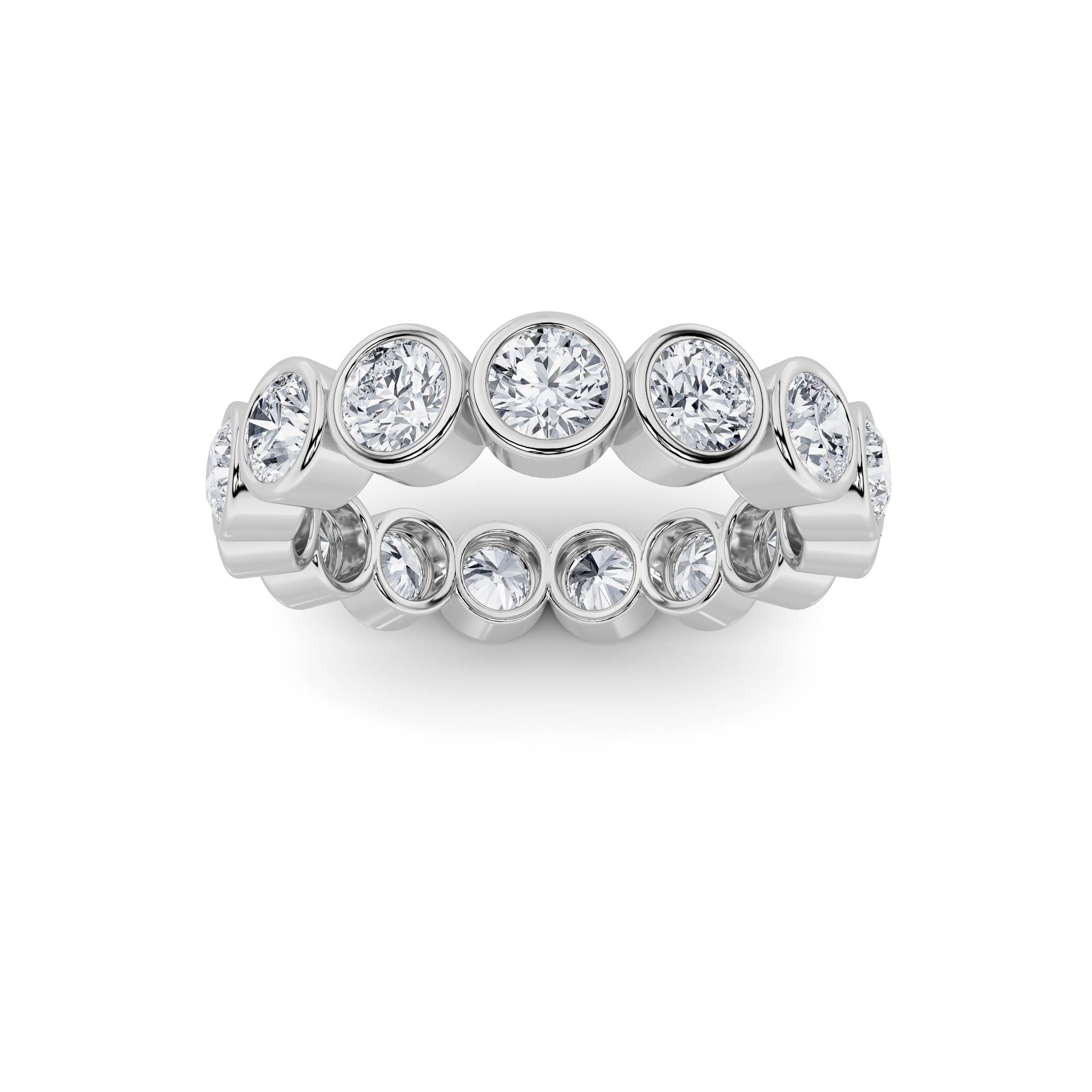 2.7Cttw Round Shaped Lab Grown Diamond (F/VS) Eternity Band Ring in 14K Gold