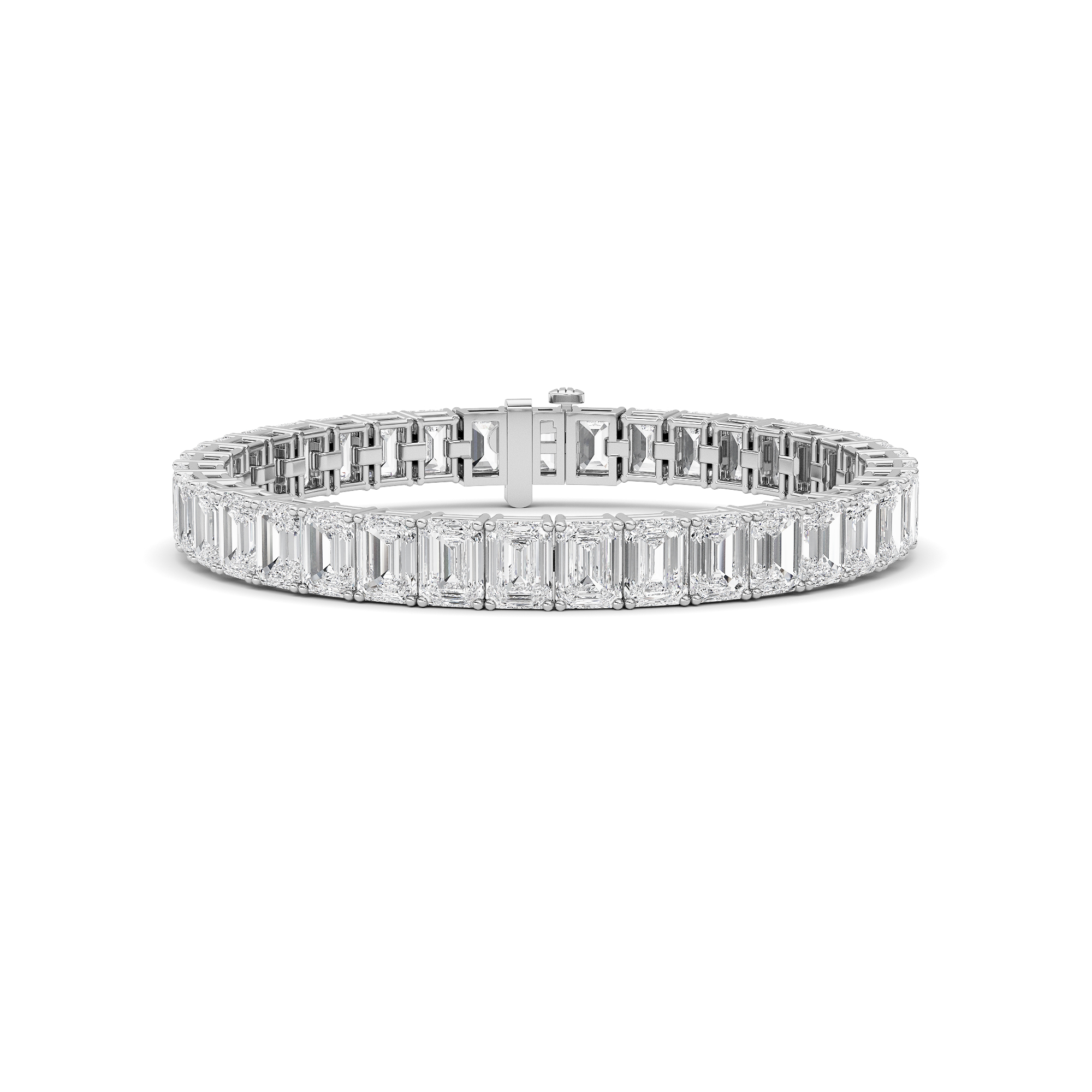 34.5 Carat Emerald Diamond Bracelet