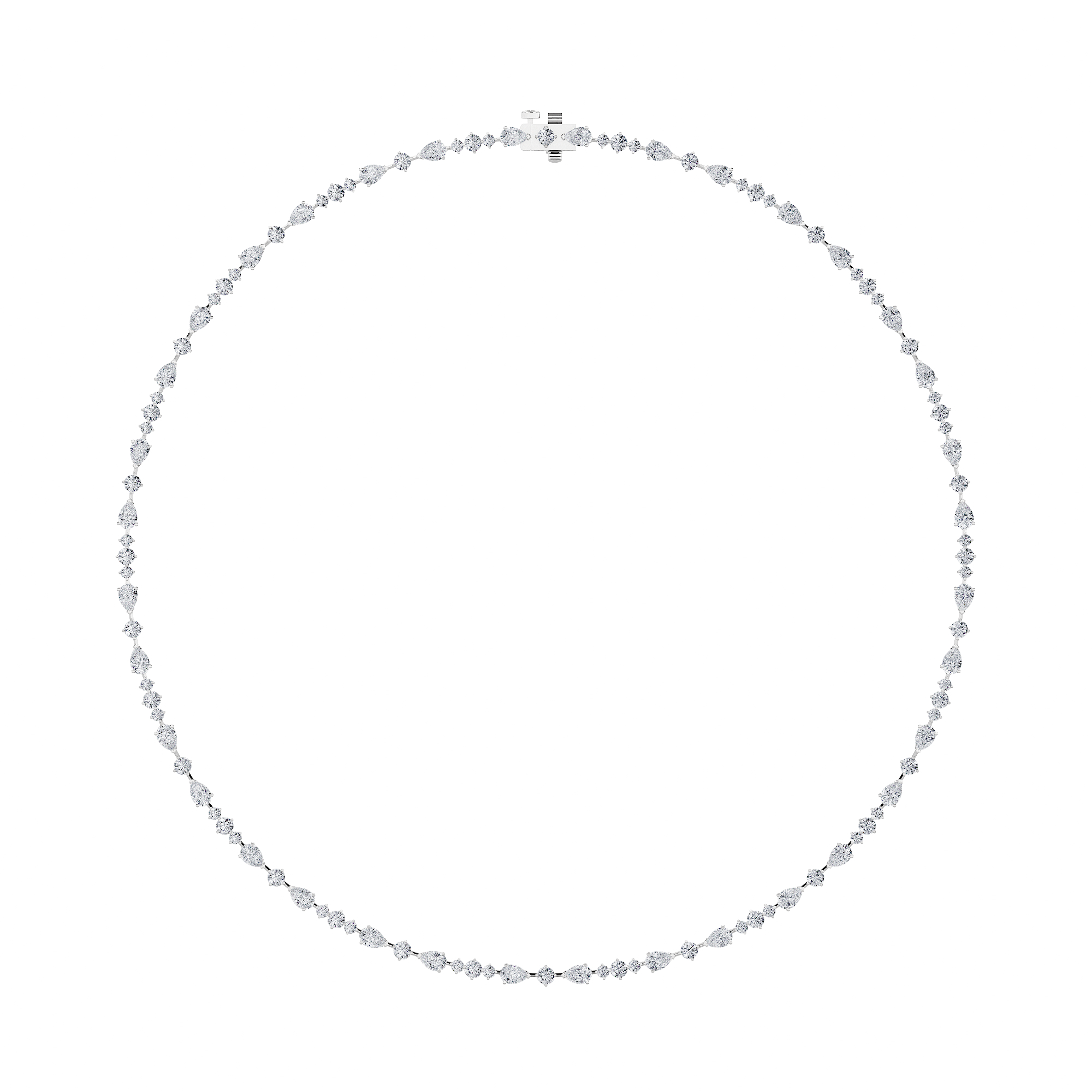 12 Carat Pear Diamond Necklace