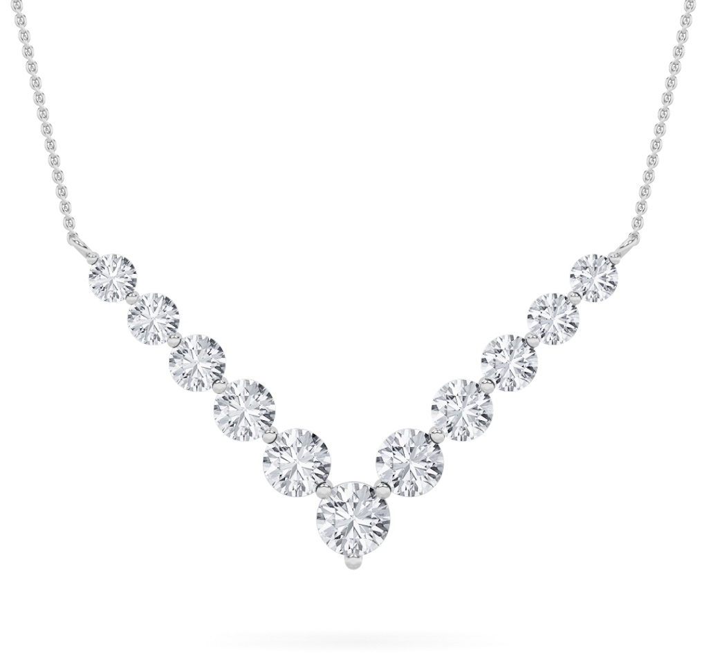 5 Carat Round Diamond Necklace
