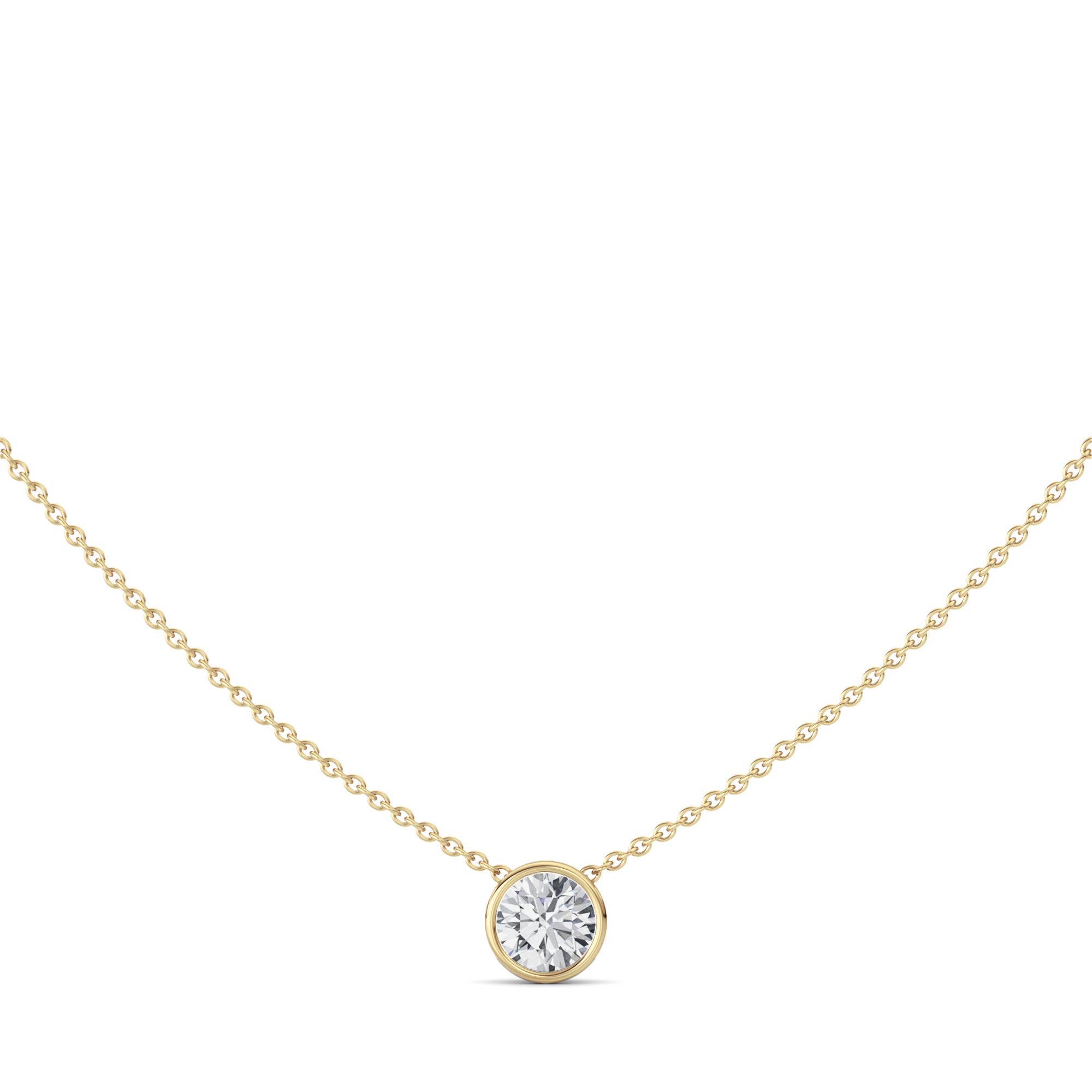 Vértice Callado lab grown diamond necklace, side profile